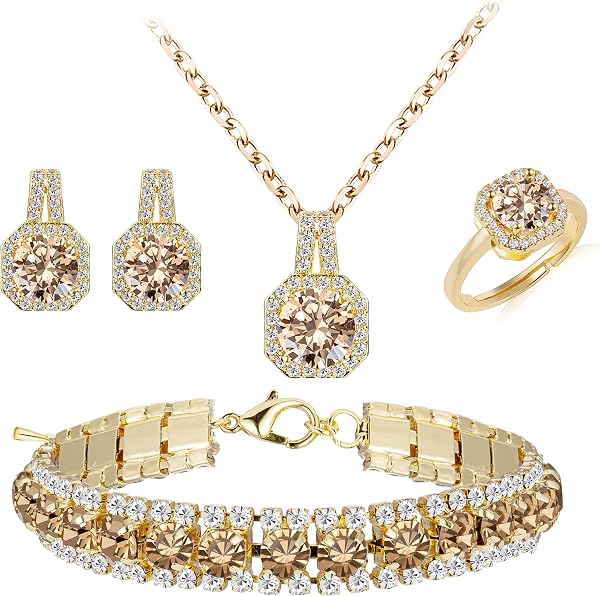 4pcs Cubic Zirconia Wedding Jewelry Set Review: Perfect for Brides and Bridesmaids