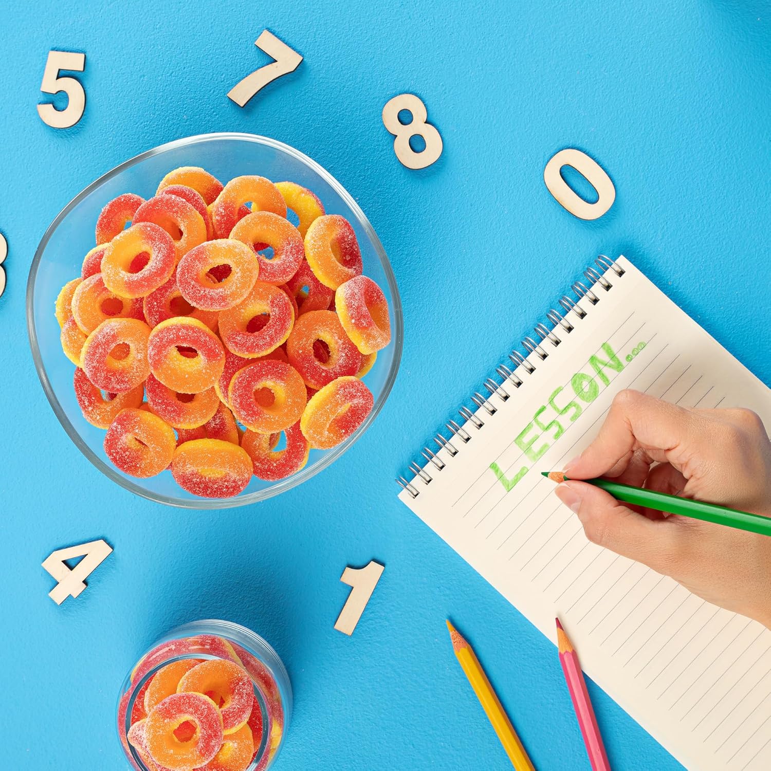 Kervan Candy Bebeto Peach Rings - Fruity, Soft, Sweet & Sour Gummy Candy Bulk for Kids, Gift Snacks and Parties - Peach Gummies Big Party Size Bag (5 lbs)