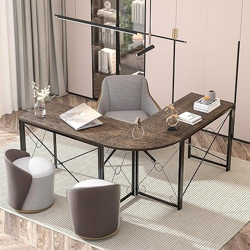 Miniatura 2 de VECELO Escritorio plegable para computadora de 39.4 pulgadas, mesa simple para computadora portátil, estación de trabajo para leer y escribir, no