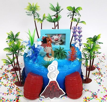 Amazon Com Moana Deluxe Island Themed Birthday Cake Topper Set Featuring Moana And Decorative Themed Accessories Toys Games Amazon Com Moana Deluxe Island Themed Birthday Cake Topper Set Featuring Moana And Decorative Themed Accessories Toys Games
