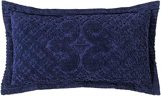 Better Trends Ashton Collection is Super Soft and Light Weight in Medallion Design 100 Pecent Cotton Tufted Unique Luxurious Machine Washable Tumble Dry, King Sham, Navy