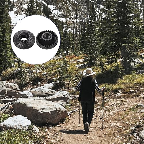 Miniatura 2 de Paquete de 4 cestas de barro para bastones de trekking, accesorio de repuesto para bastones de senderismo al aire libre, senderismo y campamento