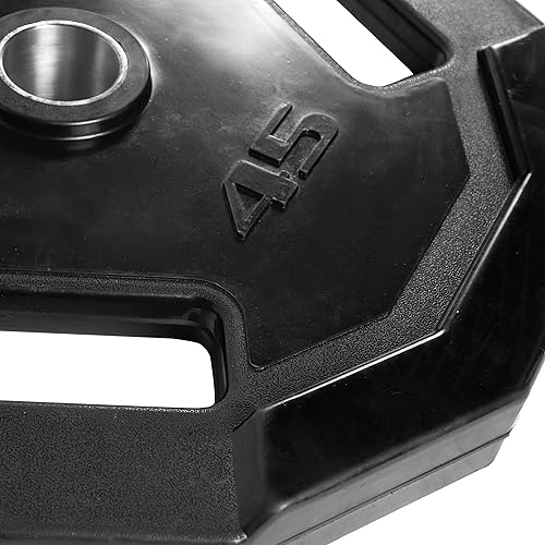 Miniatura 5 de CAP Barbell Placas de peso olímpicas de goma de 12 lados, color negro, varios tamaños