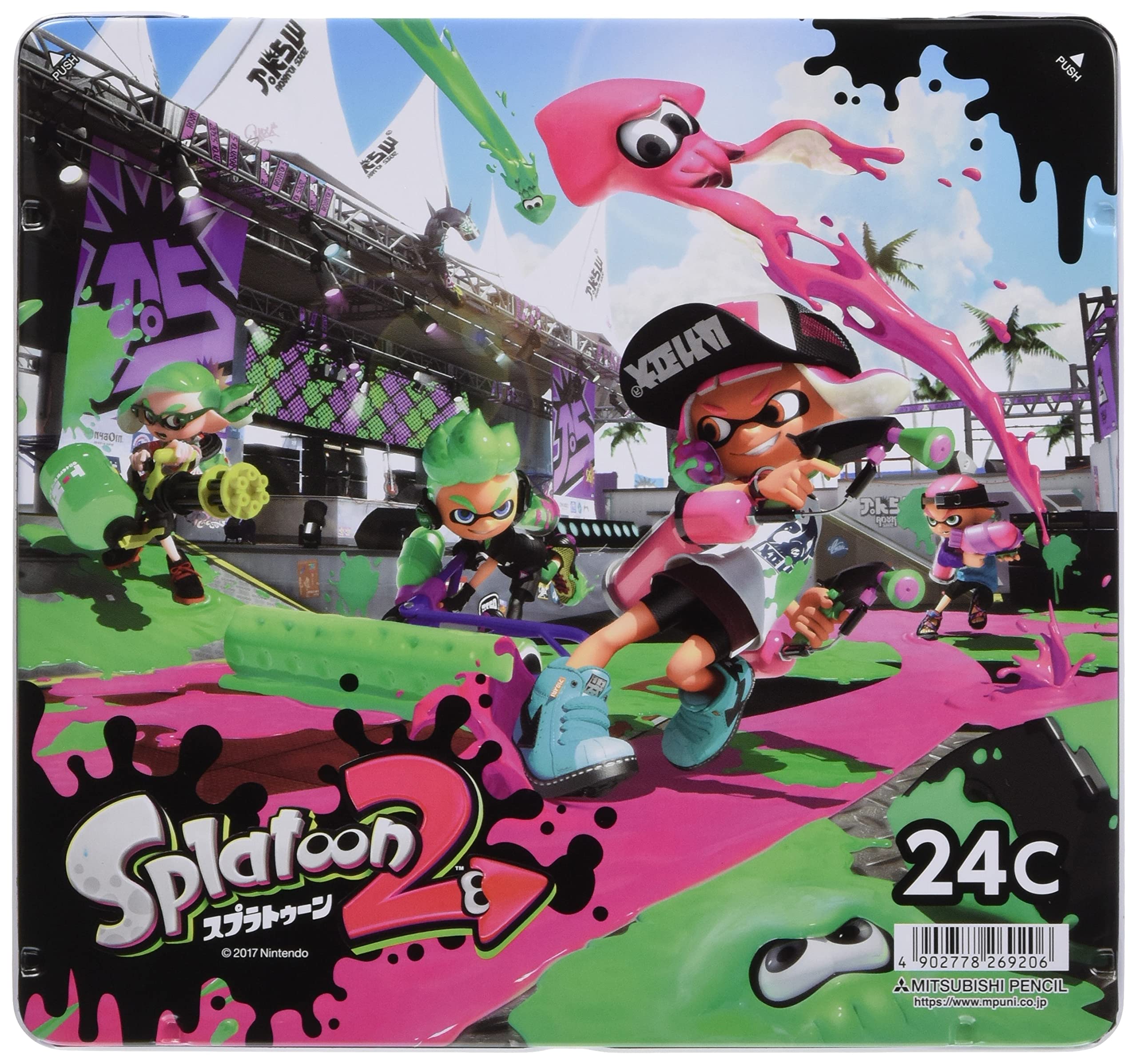 Amazon | 三菱鉛筆 色鉛筆 スプラトゥーン2 880 24色 K88024CSTS2