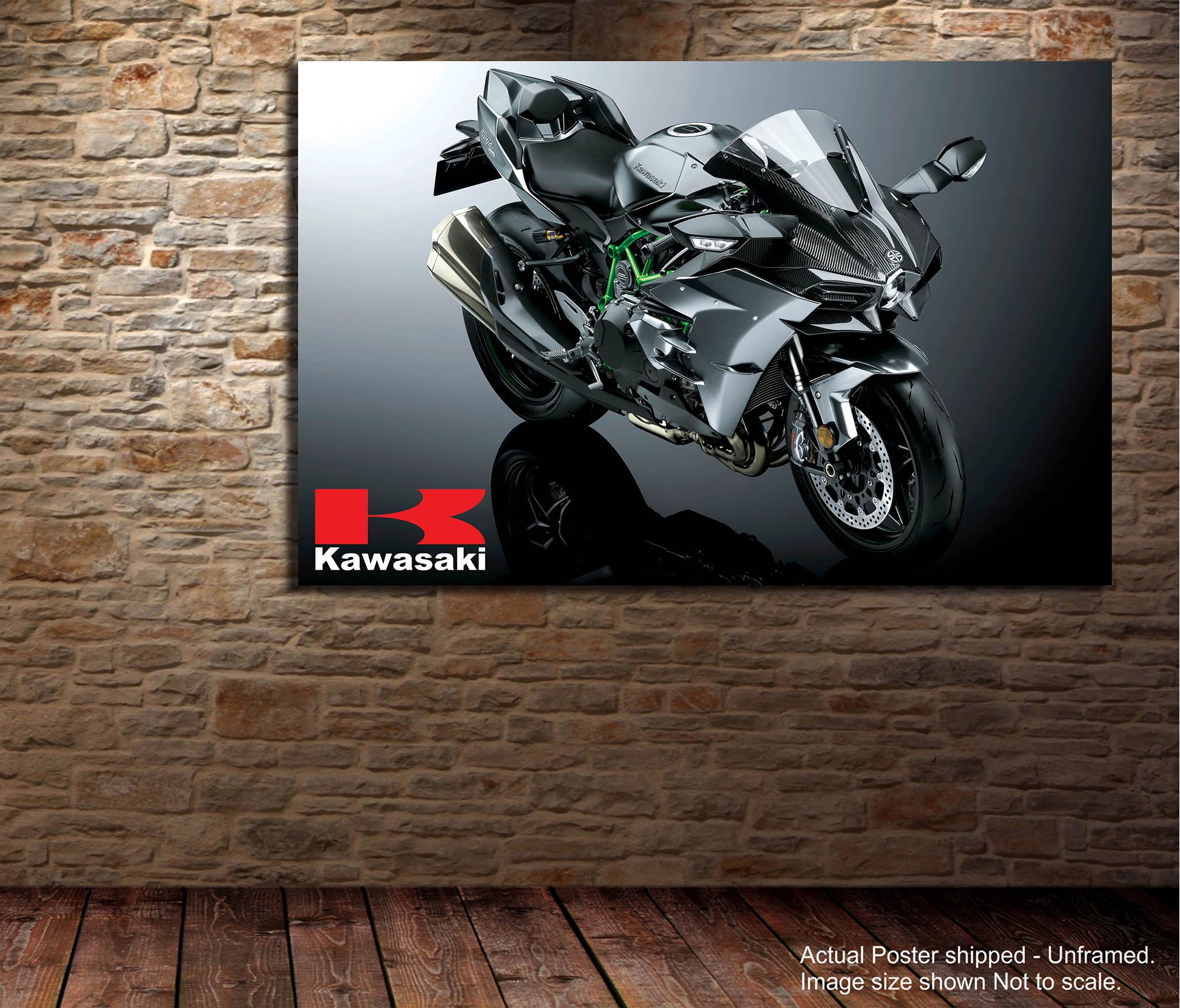 Tamatina Laminated Paper Bike Kawasaki Ninja Zx14R Hd Poster (36