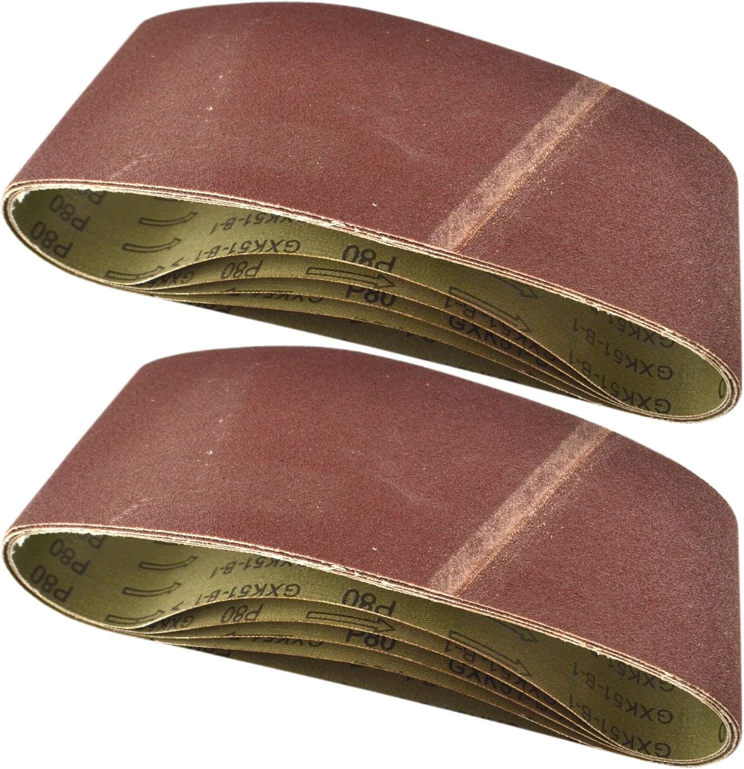 Belt Power Finger File Sander Abrasive Sanding Belts 610mm x 100mm 80 Grit 10 PK