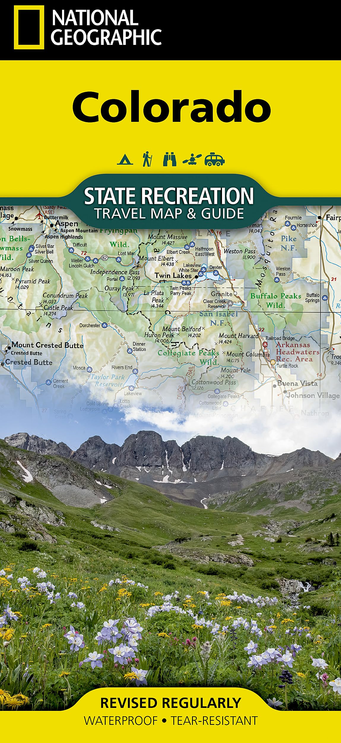 Colorado State Recreation Map - National Geographic Travel Map and Guide