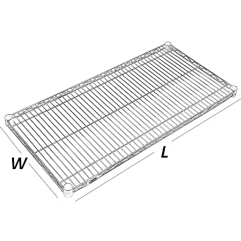 Nexel Additional Wire Shelf for Wire Shelving Units, 600-800 lb Capacity, 21 W x 24 L, Chrome Finish, (S2124C)