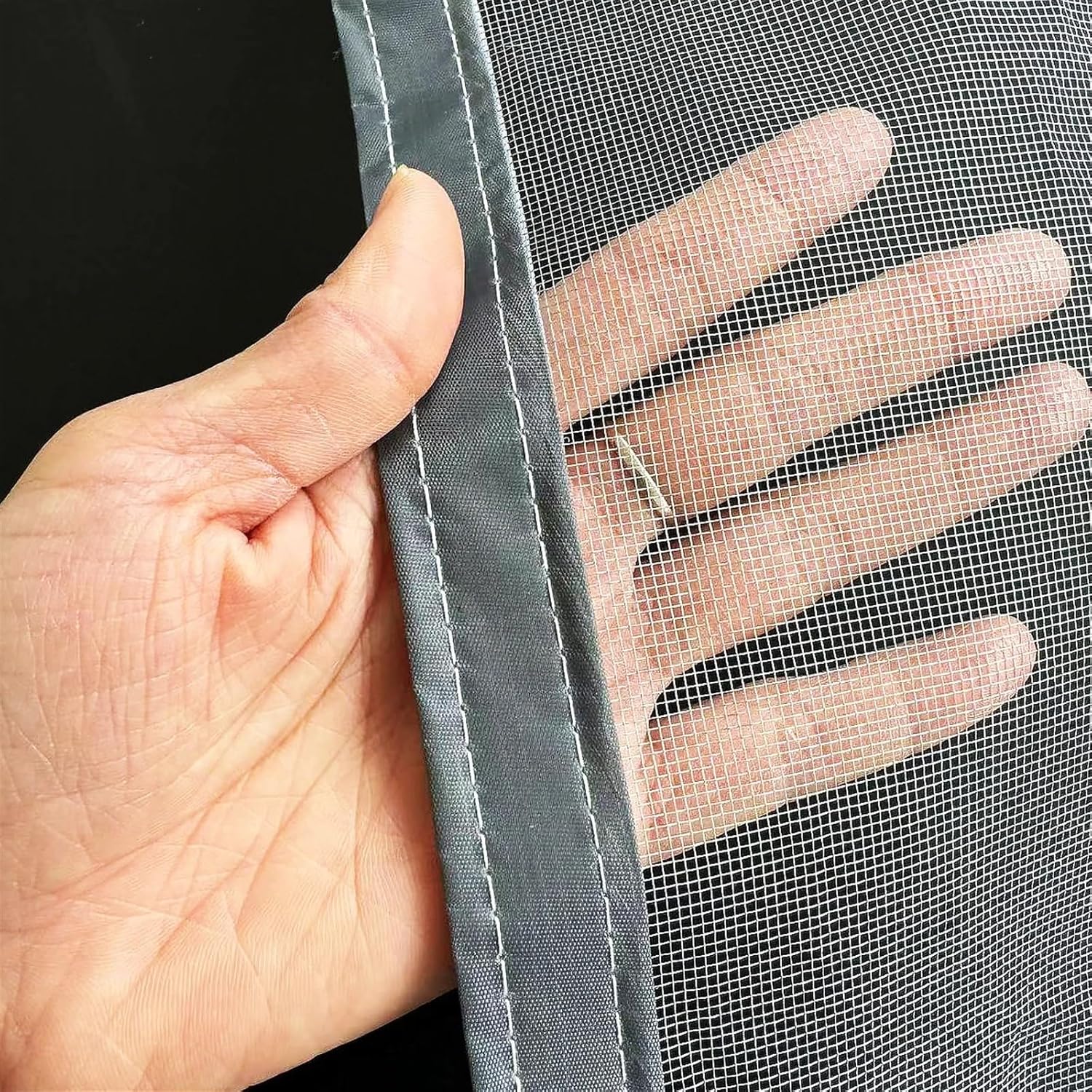 Magnetic Screen Door,Magnetic Door Screen Upgraded Mesh Door Screen Magnetic Closure Heavy Duty Door Net Screenfor Front Patio Door (Color : Gray, Size : 90x195cm(35x77inch))