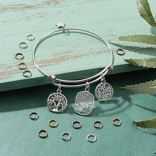 Miniatura 20 de PH PandaHall Alrededor de 1700 anillos divididos de hierro, anillo de salto de doble bucle, diámetro de 0.157 in, alambre de calibre 21, 6 colores 6