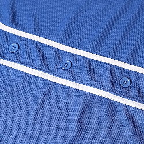 Miniatura 6 de Camiseta de béisbol de manga corta con botones estilo hipster de Hip Hop en blanco