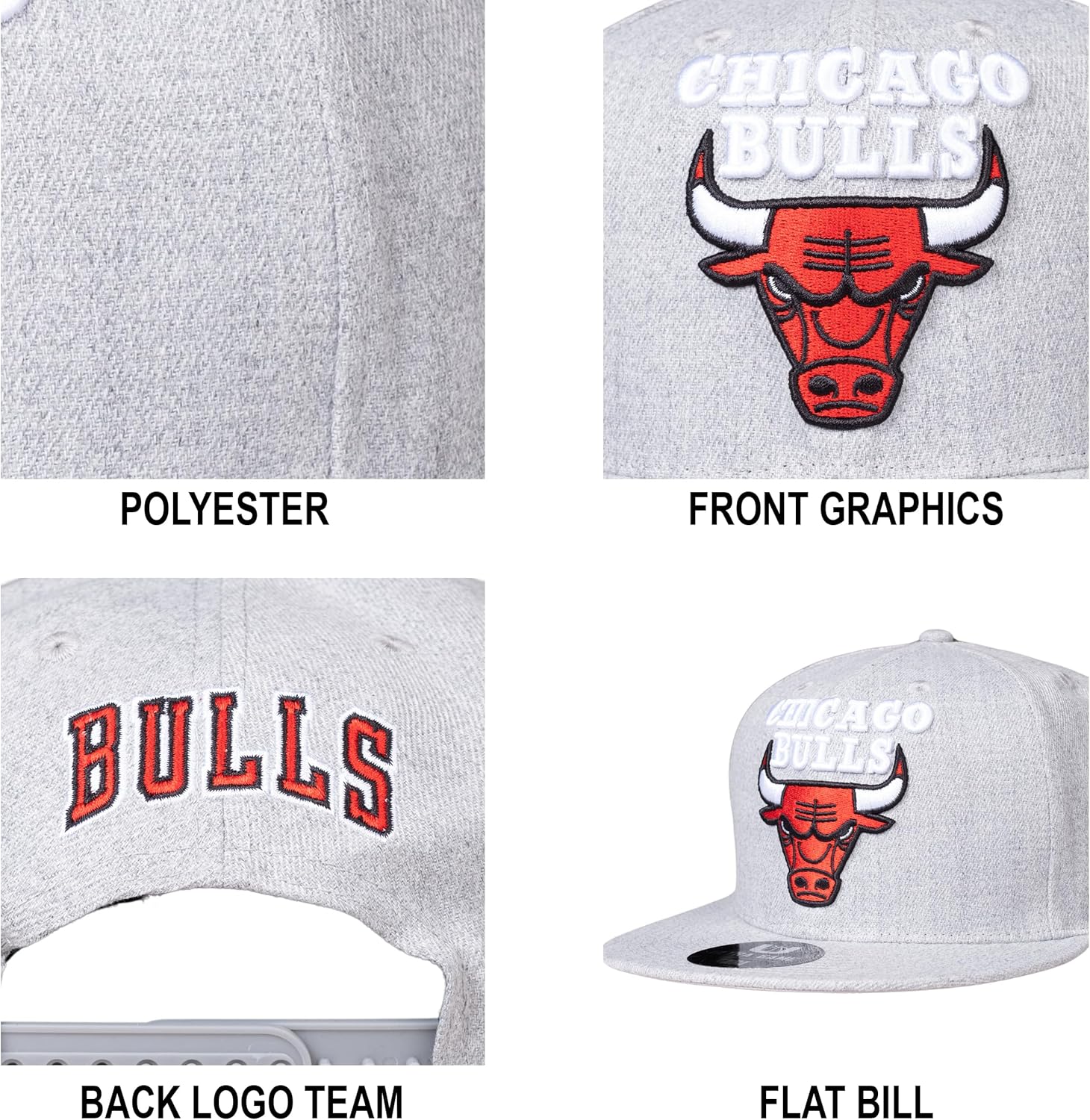 Ultra Game Men's NBA Official Twill Snap Back Ultimate Baseball Cap Hat - Image 6