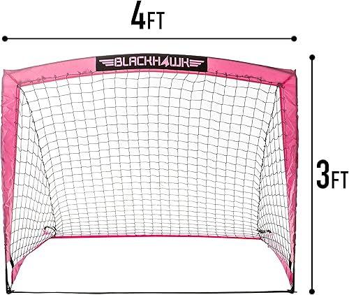 Miniatura 8 de Franklin Sports Blackhawk Portería de fútbol portátil - Pop-Up portería de fútbol y red - portería de fútbol interior o exterior - 4 pies x 3 pies -