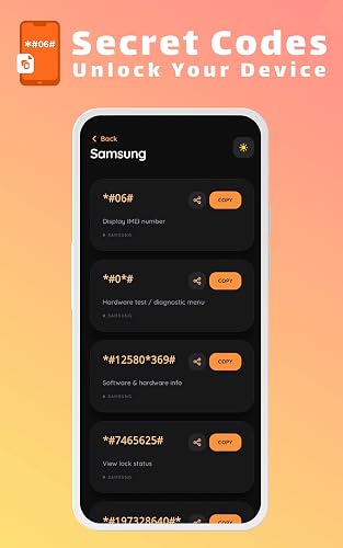 Android Secret Codes & USSD Tools – vue 5