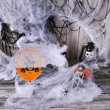 Halloween Spider Web Decoration, Outdoor Spider Web Decoration(500sqft+20Spiders)