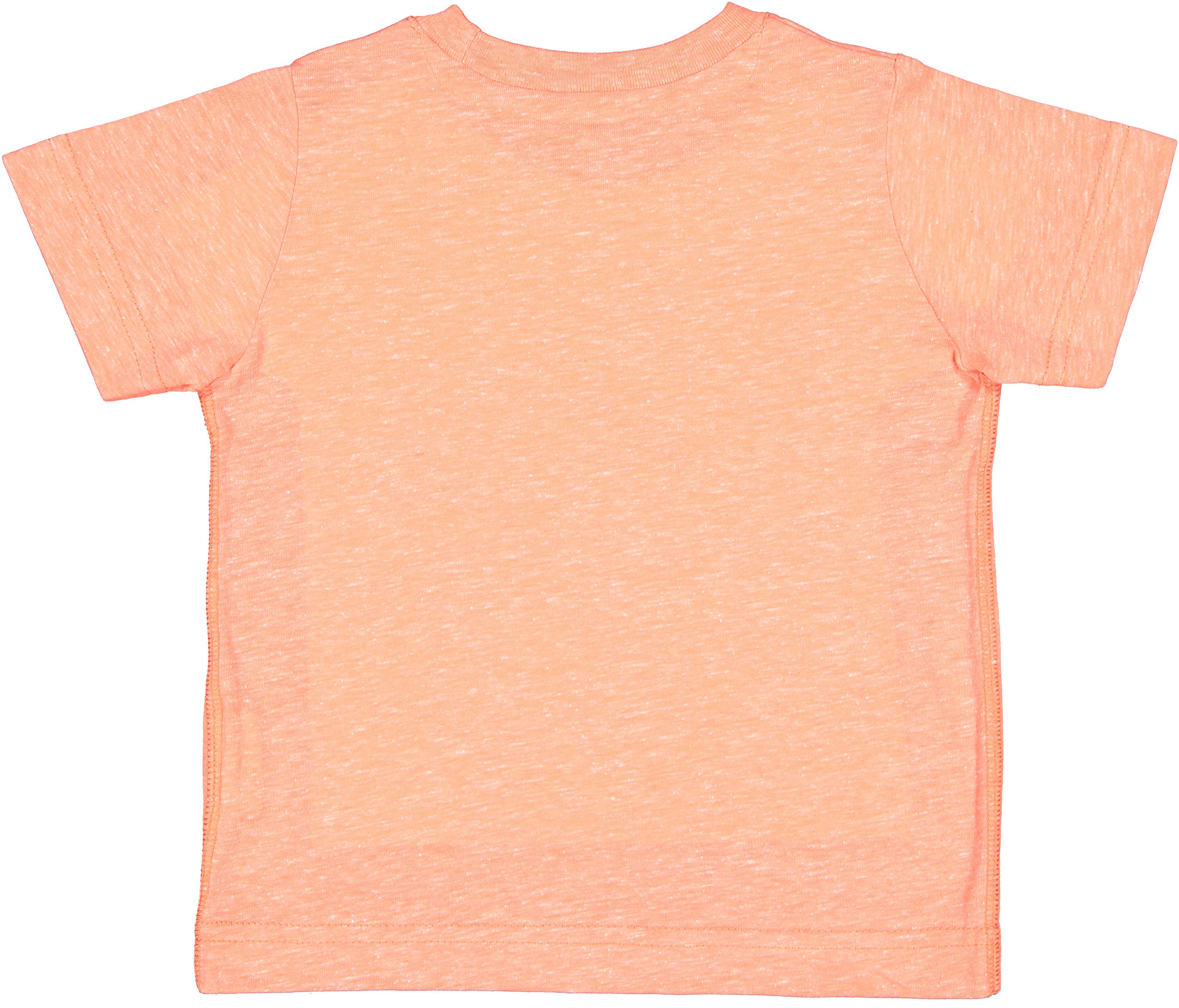RABBIT SKINS™ Toddler Harborside Mélange Short Sleeve Jersey Tee, Papaya Melange, 3T