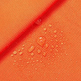 Ottertex® Polyester Ripstop Fabric (DWR) 200 Denier 6.6oz 58/60" Wide Waterproof Tent Water Repellent Dustproof Airtight Inflatable Flag Tarp Cover Excellent Fabric for Kites (Orange, 1 Yard)