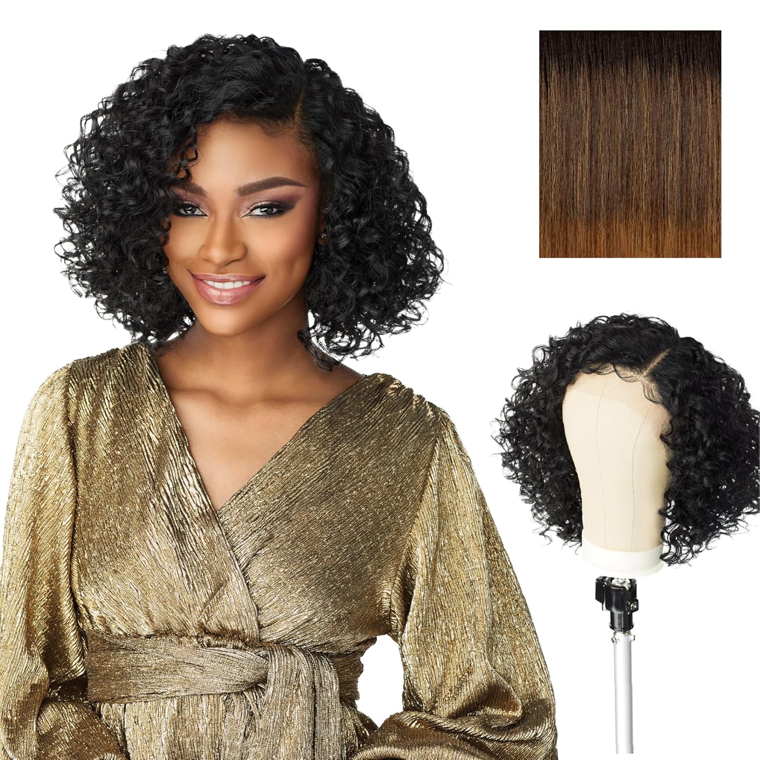 Sensationnel Butta Lace Wigs - Unit 4 Extra Wide 5 Inch Deep Parting Synthetic Preplucked Hairline Glueless Lacefront (1 JETBLACK)