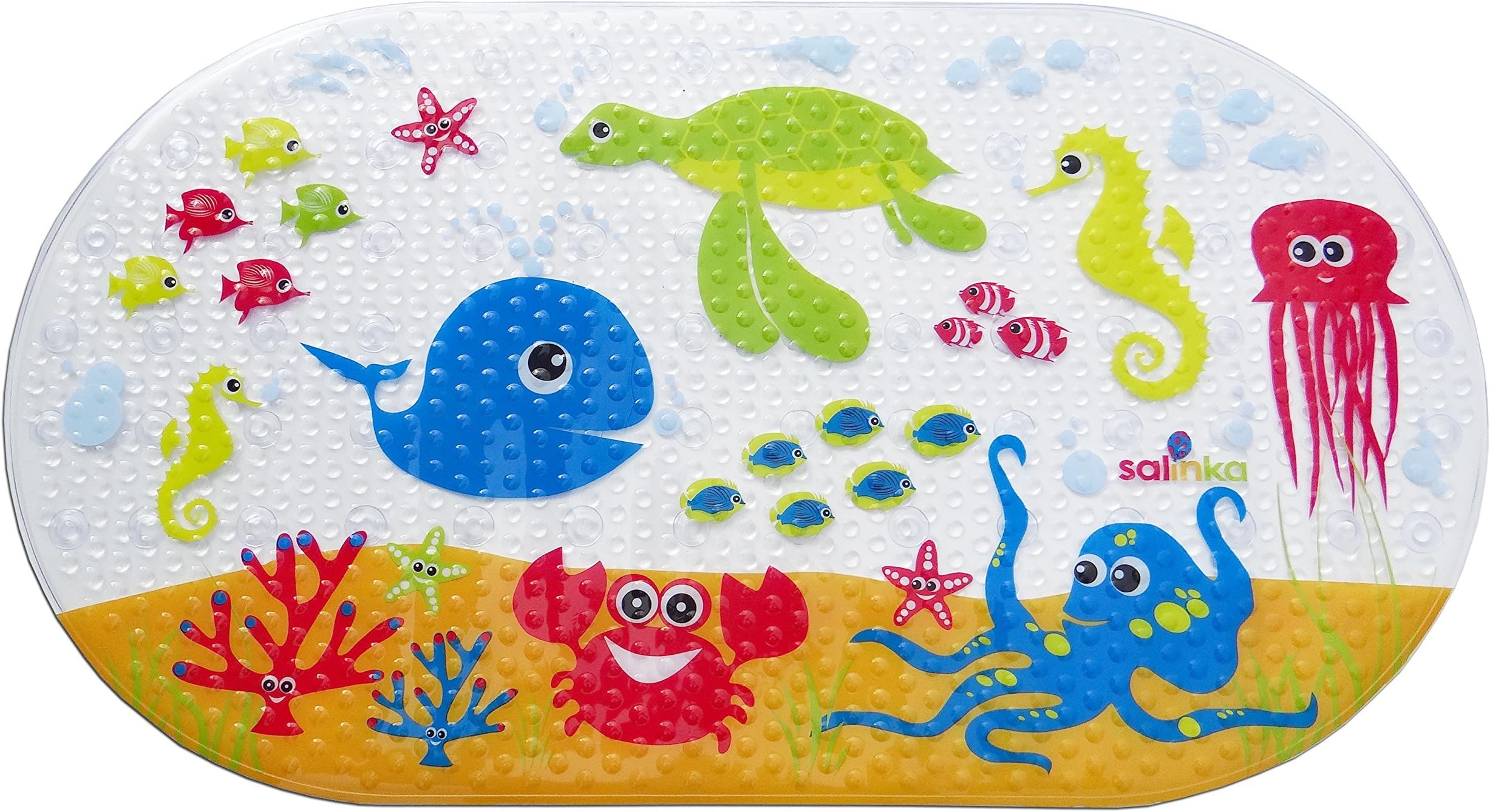 SENCOL Updated Bathtub Mat for Shower Nonskid Bath Mat Bathroom Tub Mat with Suction Cups Shower Stall Mat PVC Material Machine Washable