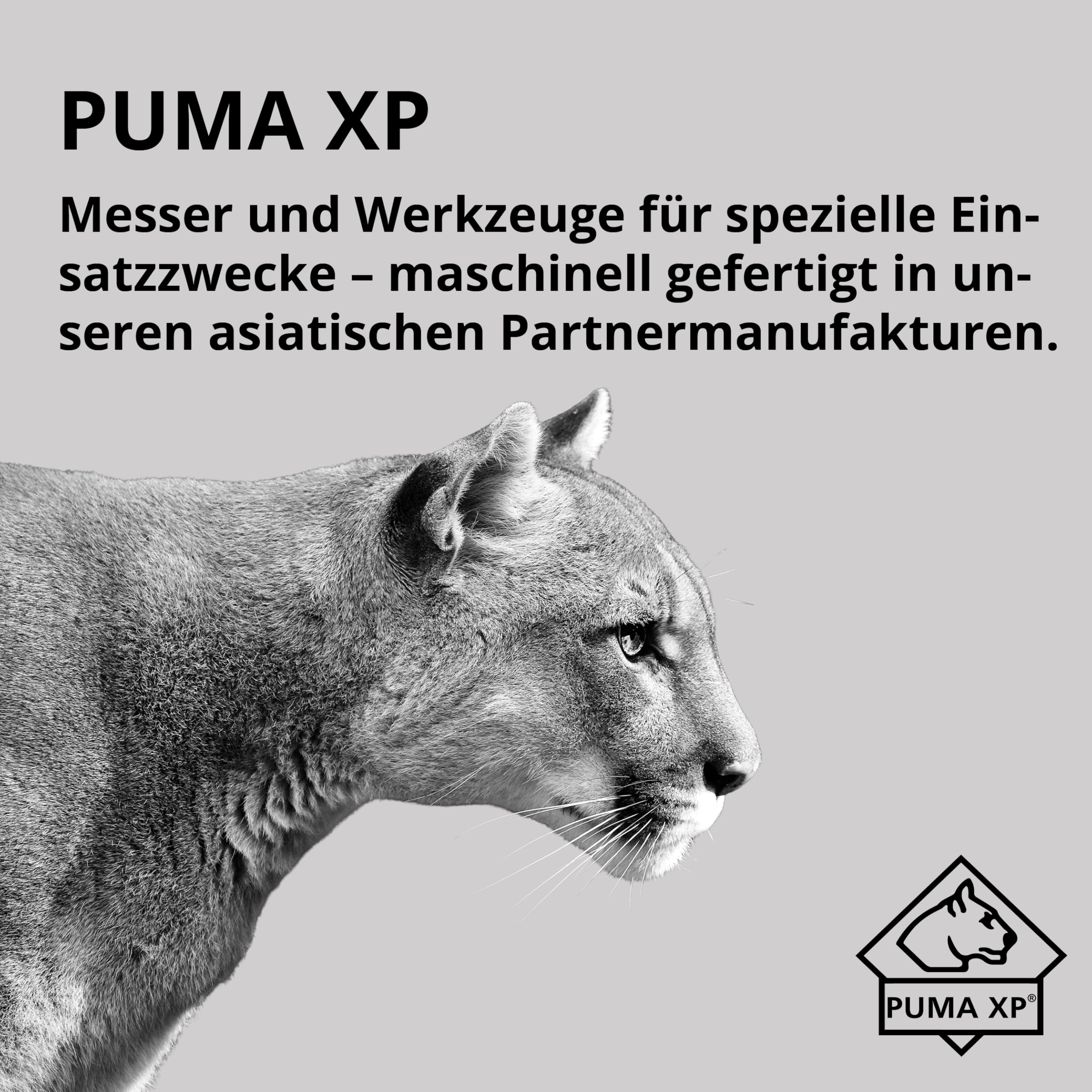 PUMA XP - Packable Hatchet – Kompaktes Outdoor-Beil Olivgrün mit 90 mm Schneide & 305 mm Gesamtlänge – 5 mm Starke Klinge aus 440 Stahl (55-57 HRC) – Rutschfester Gummigriff – inkl. Nylon-Scheide
