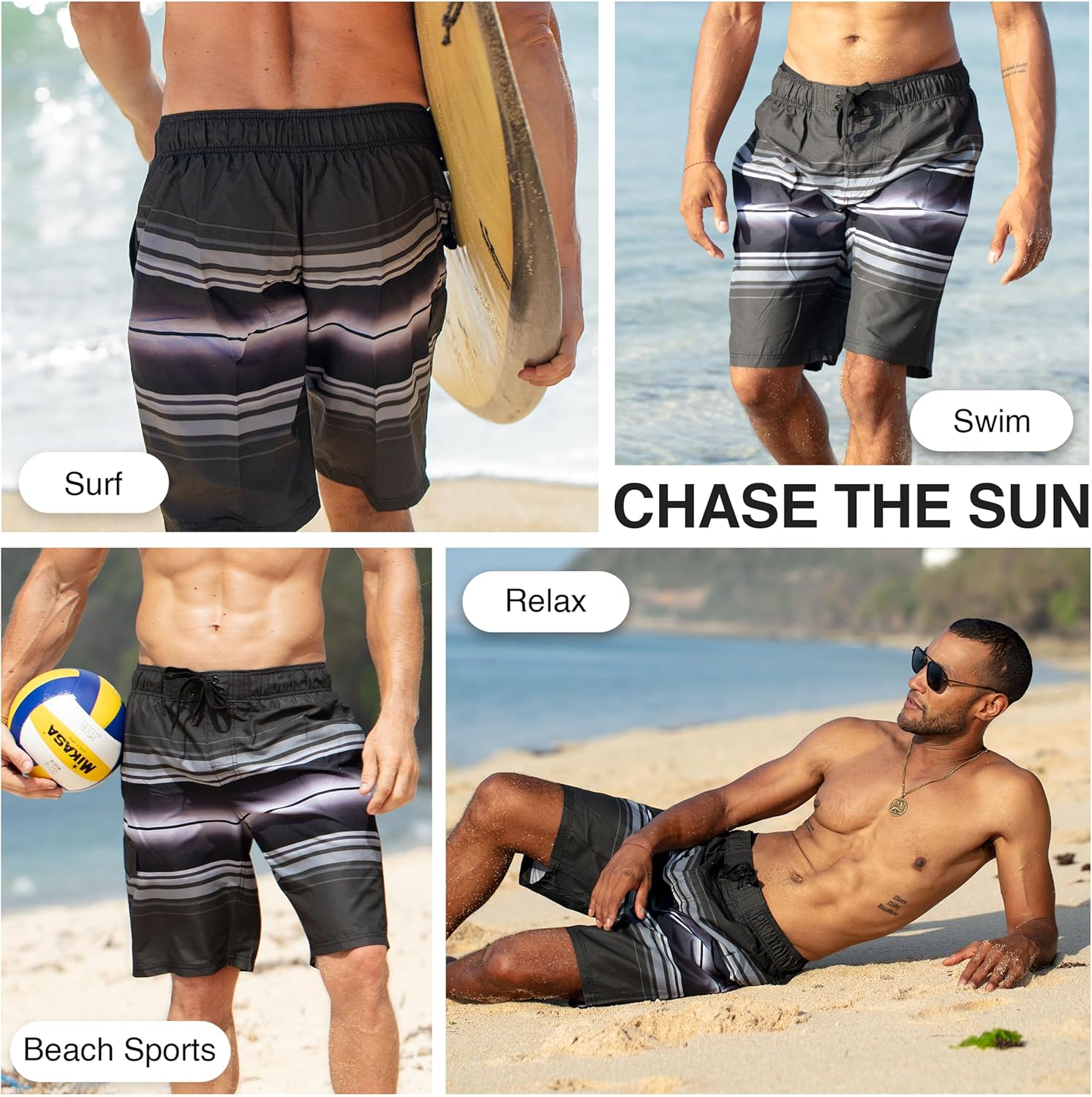 Kanu Surf Men's Wade Mens Swim Trunks Quick-Dry Swim Shorts Men, 5.5 – 9 Inch Inseam (Regular & Extended Sizes)