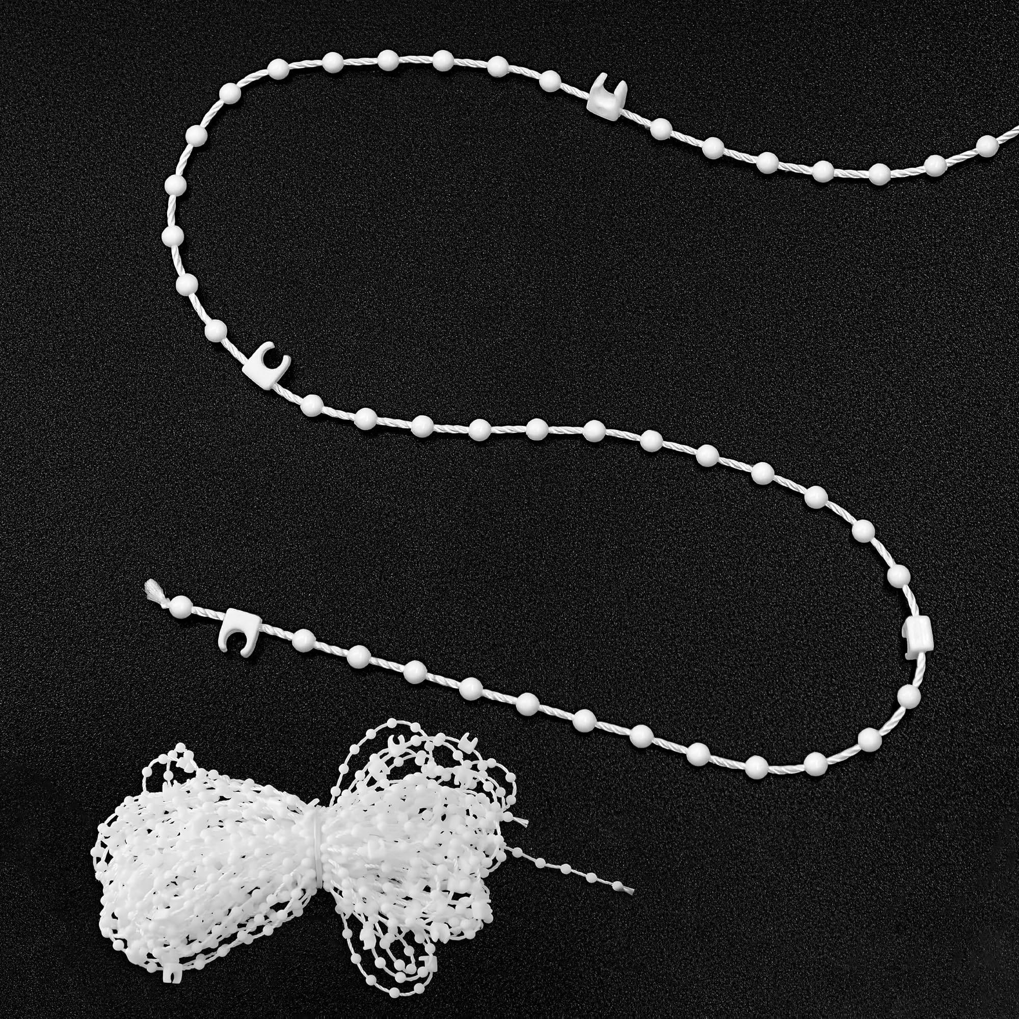 Vertical Blinds Repair Parts, 20 Meter Vertical Blind Chain Weights and Chains Parts for 3.5 Inch/ 89mm Blind Bottom Chain Slats, White-image-16