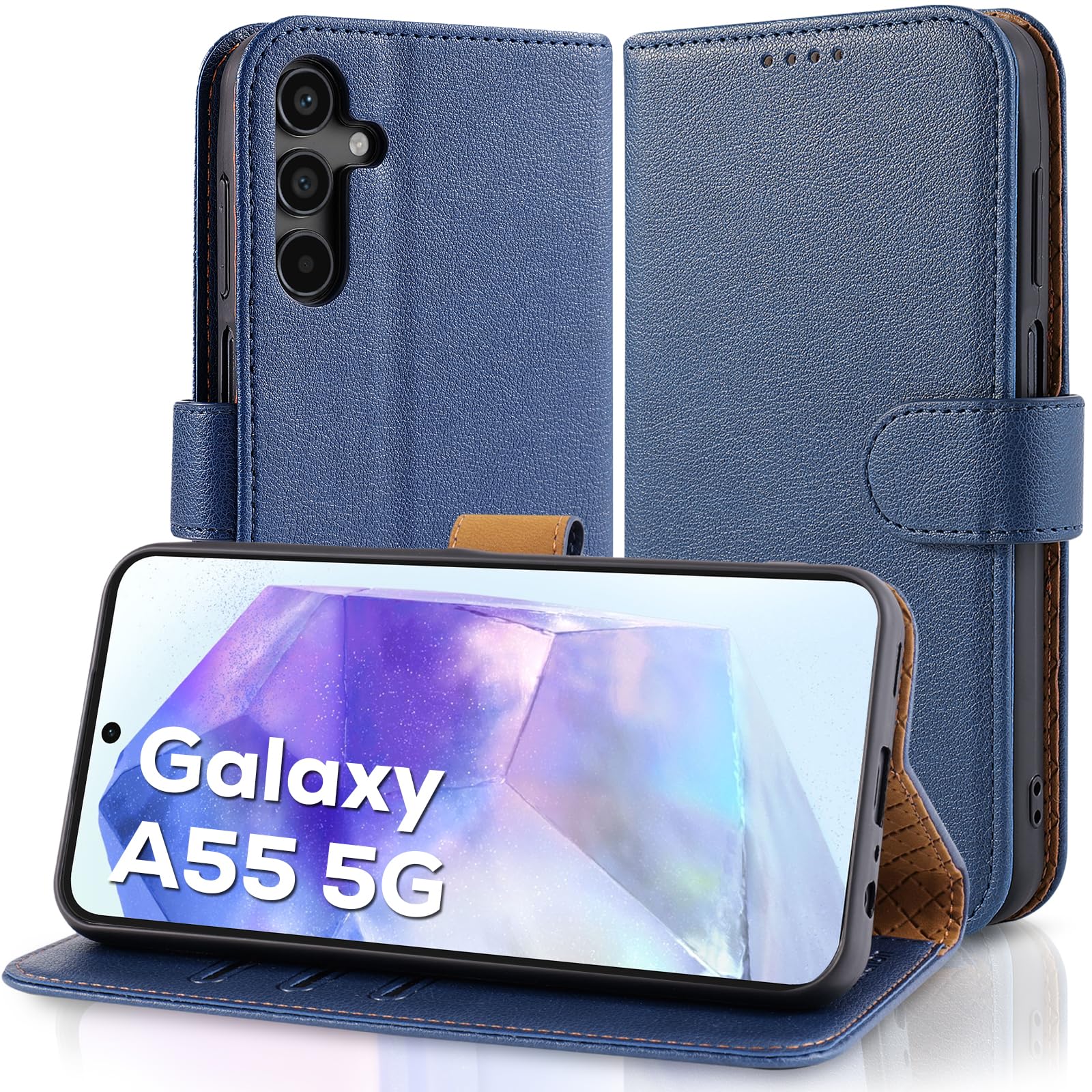 Cadorabo Custodia Libro per BQ Aquaris X5 in NERO DI NOTTE