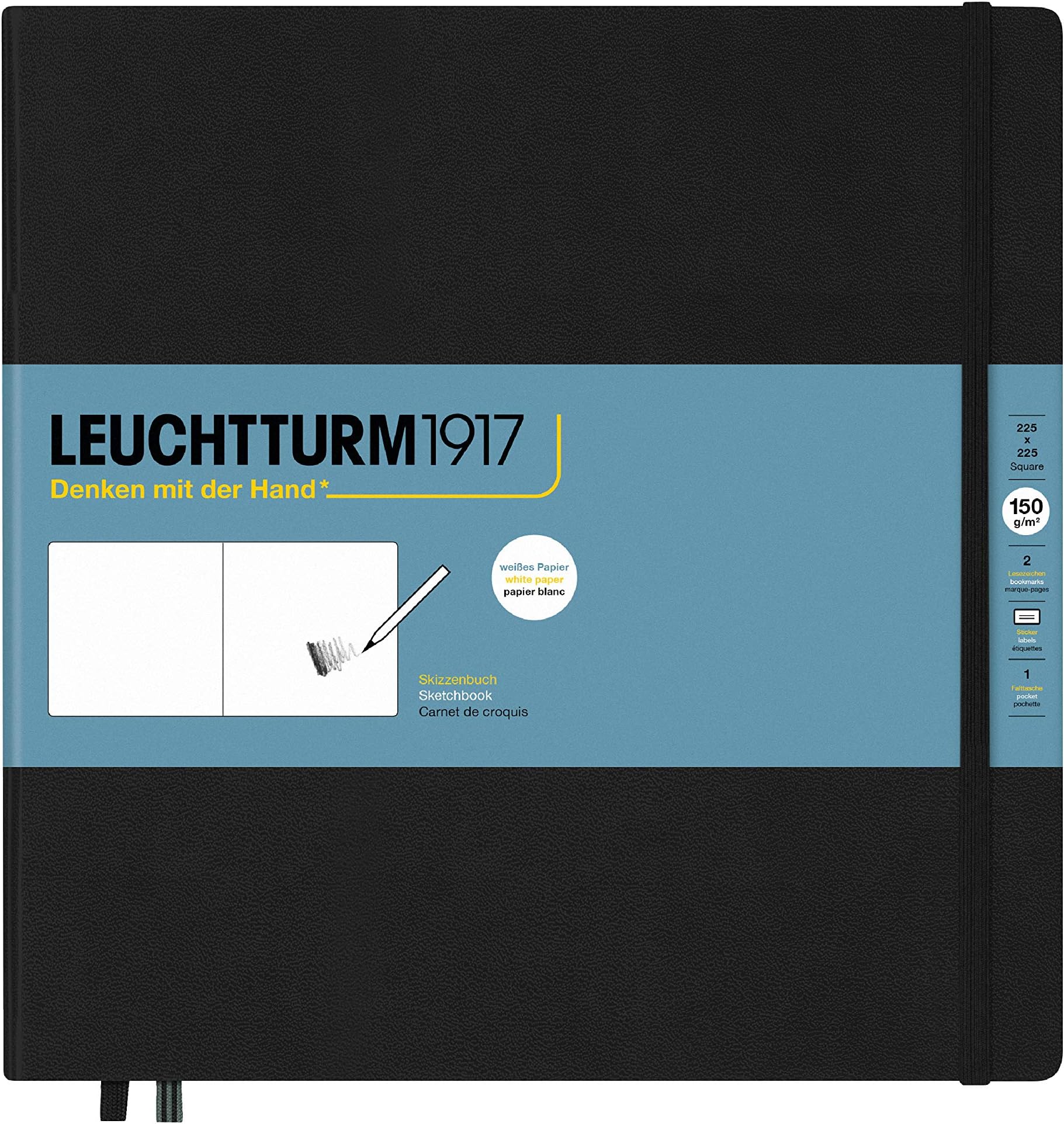 Moleskine Art Collection Cahier de Croquis Couverture Rigide et Fermeture Elastique