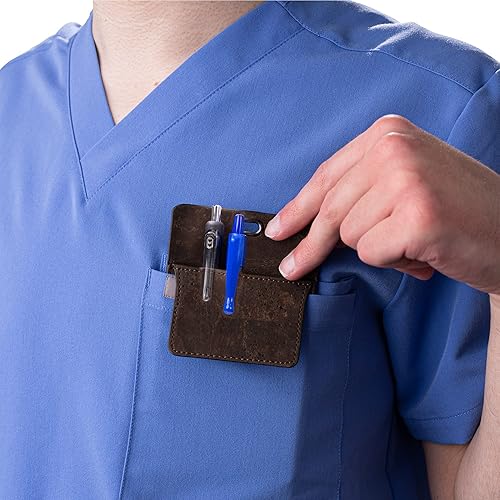 Miniatura 9 de Protector de bolsillo de corcho portugués prémium para hombres, protectores de bolsillo multiusos para camisas y abrigos de laboratorio, para