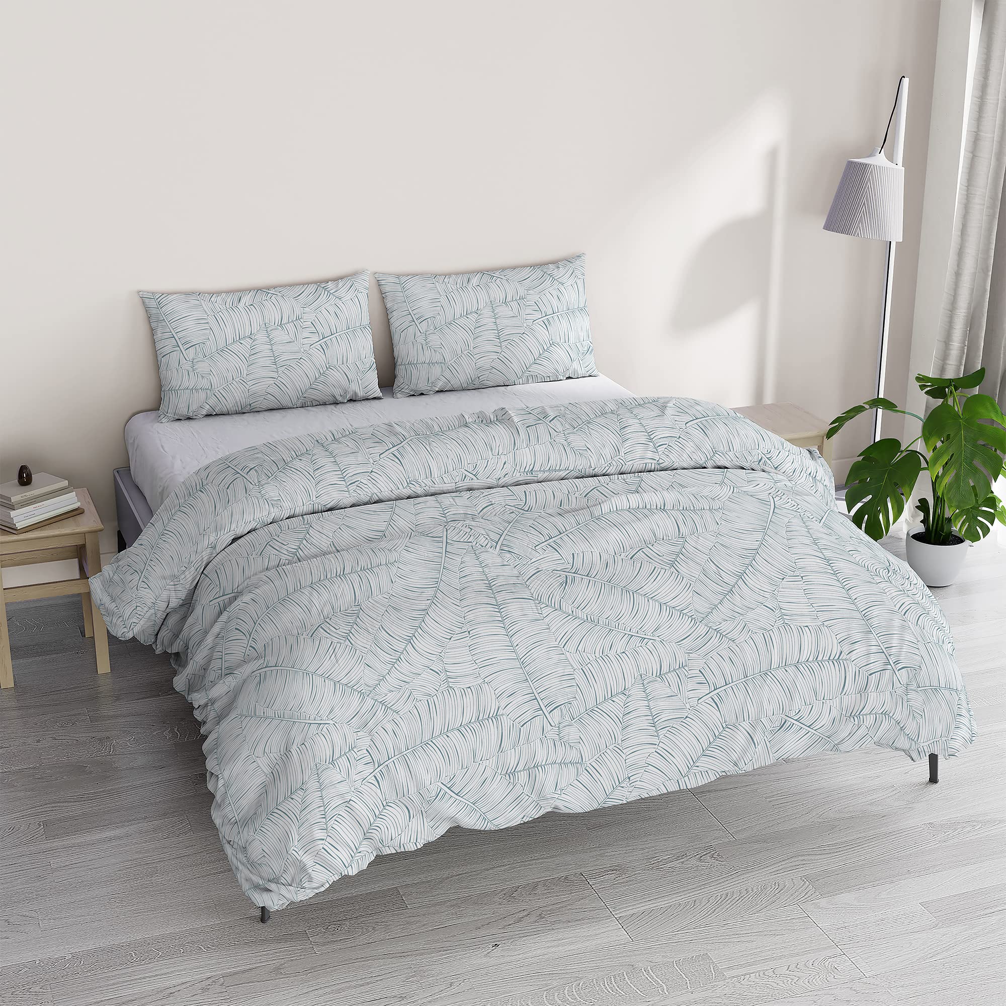 Athena Duvet Cover Set, Made in Italy, Double Jane Water