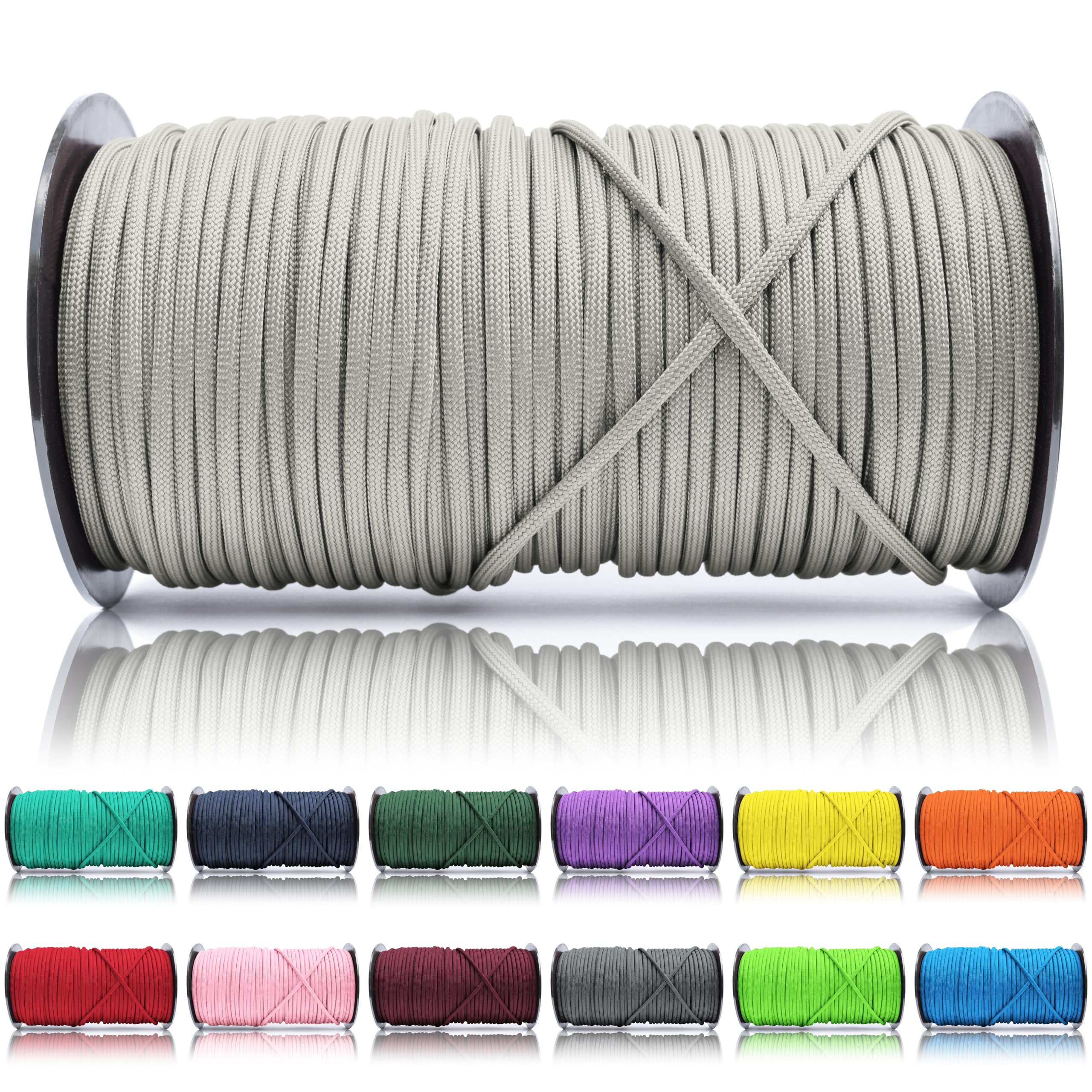 Ganzoo Paracord 550 Tipo 3, Cuerda 4 mm 100 m con 7 hebras Interiores, Funda poliéster/Nylon, para Outdoor Camping Supervivencia, rutas de Trekking, asegurar Tienda, Collar y Correa Perro, Oliva — view 53