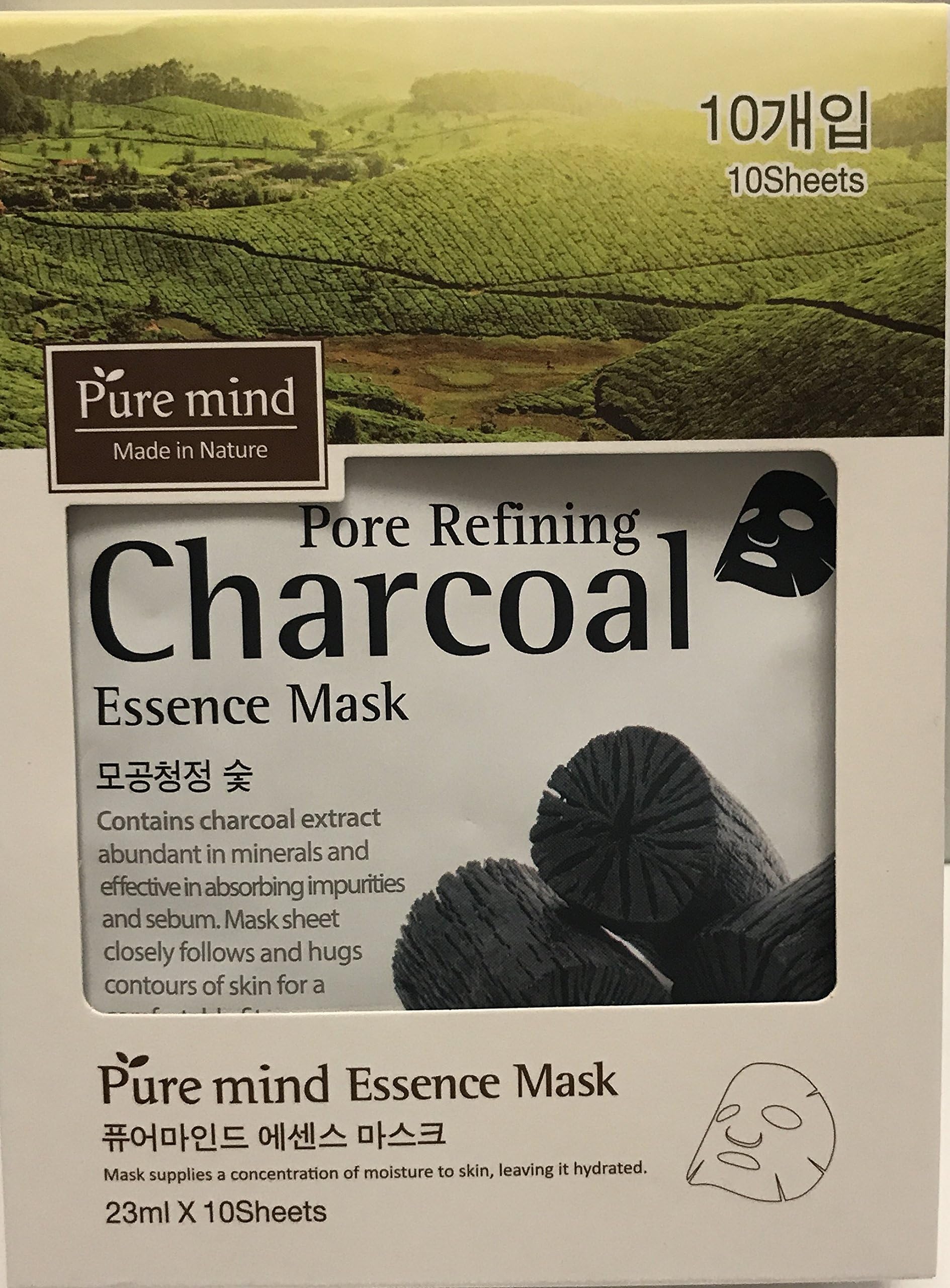 Pore Refining Charcoal Essence Mask (Package of 10)