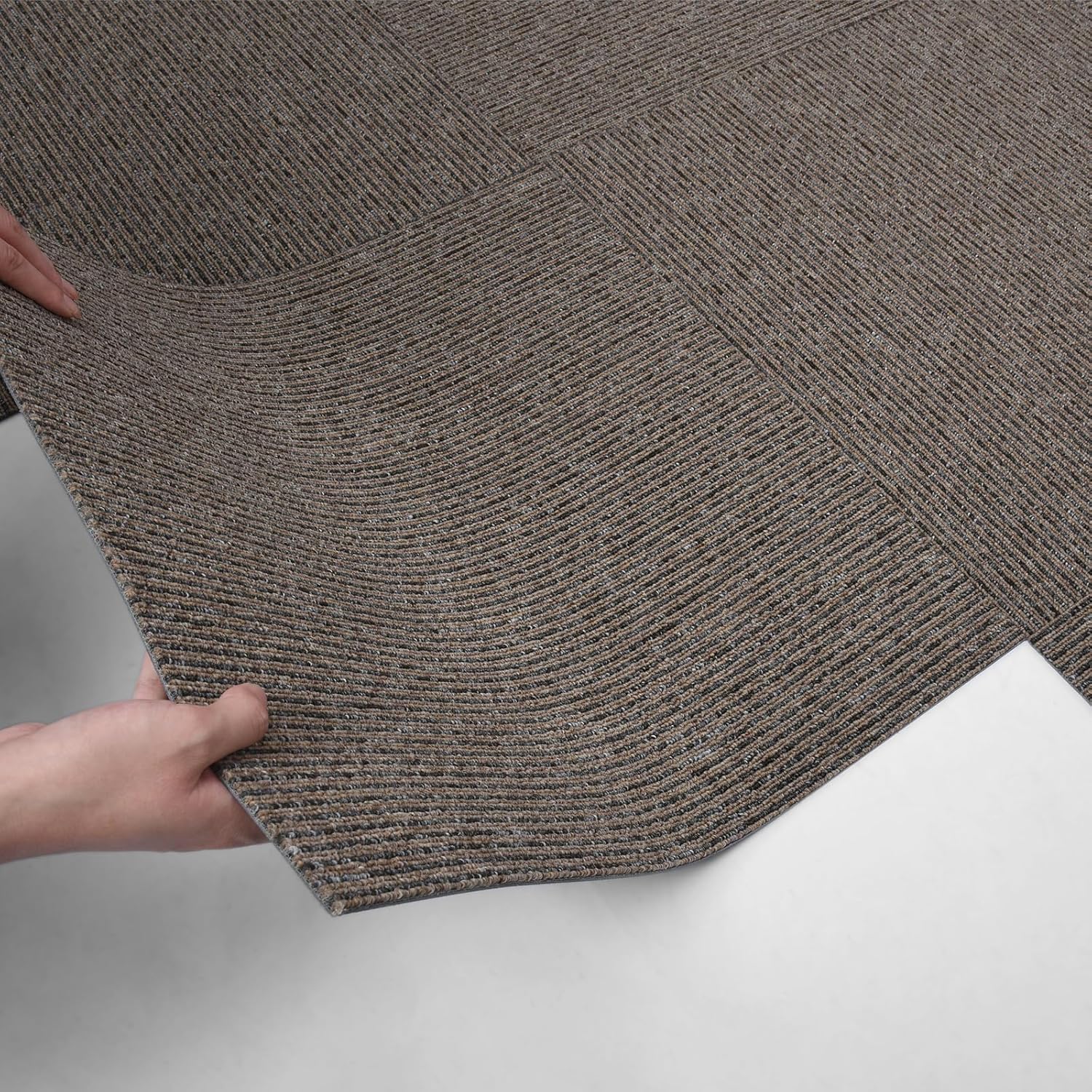 24 Tiles/64 sq Ft-Carpet Squares, Carpet Tiles, 0.24" Pile Height, Commercial Carpet Tiles, Non Adhesive Padded, Non-Slip, Easy DIY Installation