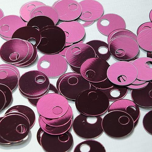 Lentejuelas redondas de 0.787 in, color burdeos, color rojo vino, metálico. Paillettes de alta calidad. Fabricado en Estados Unidos.