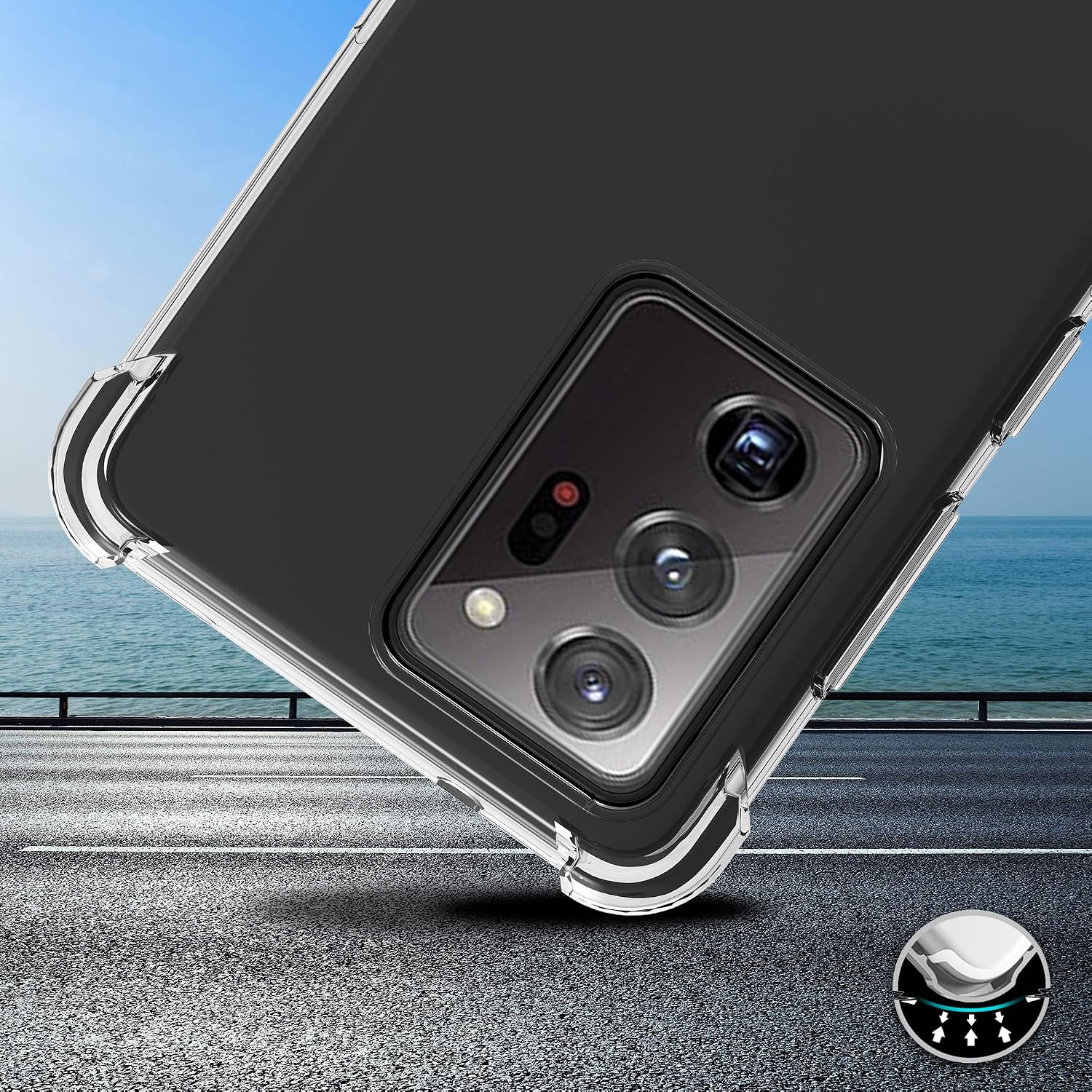 Migeec Compatible with Samsung Galaxy Note 20 Ultra Case - Clear Soft TPU Bumper [Shock-Absorbing] Full Protection Phone Case for Samsung Galaxy Note 20 Ultra, Crystal Clear
