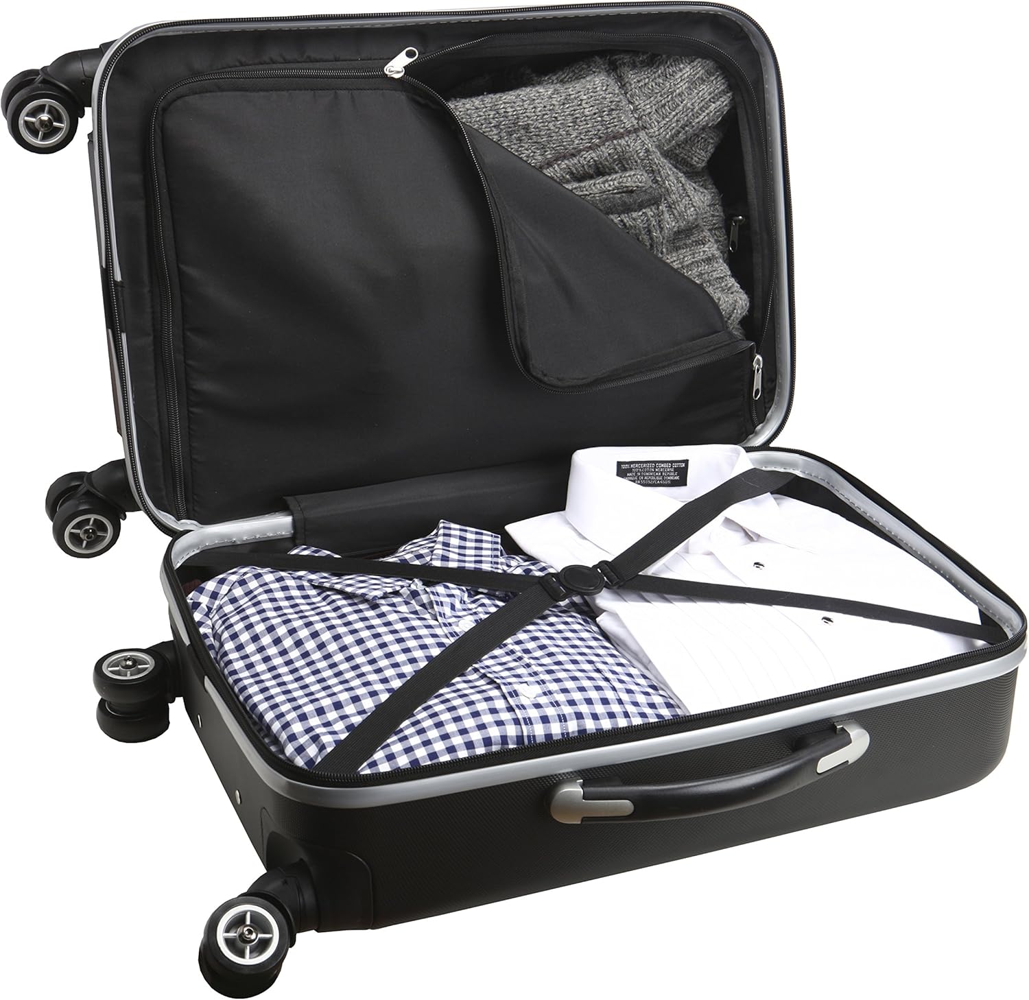 NCAA Deluxe 2-Piece Backpack & Carry-On Set, Black