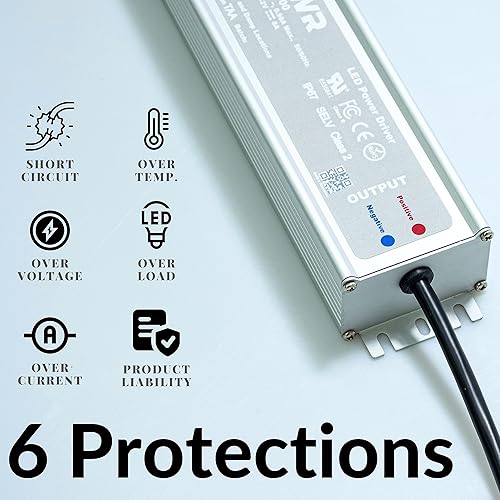 Miniatura 3 de EOPWR Conductor LED 100W impermeable IP67 fuente de alimentación AC 120-277V a DC 24V transformador de bajo voltaje para luces LED al aire libre