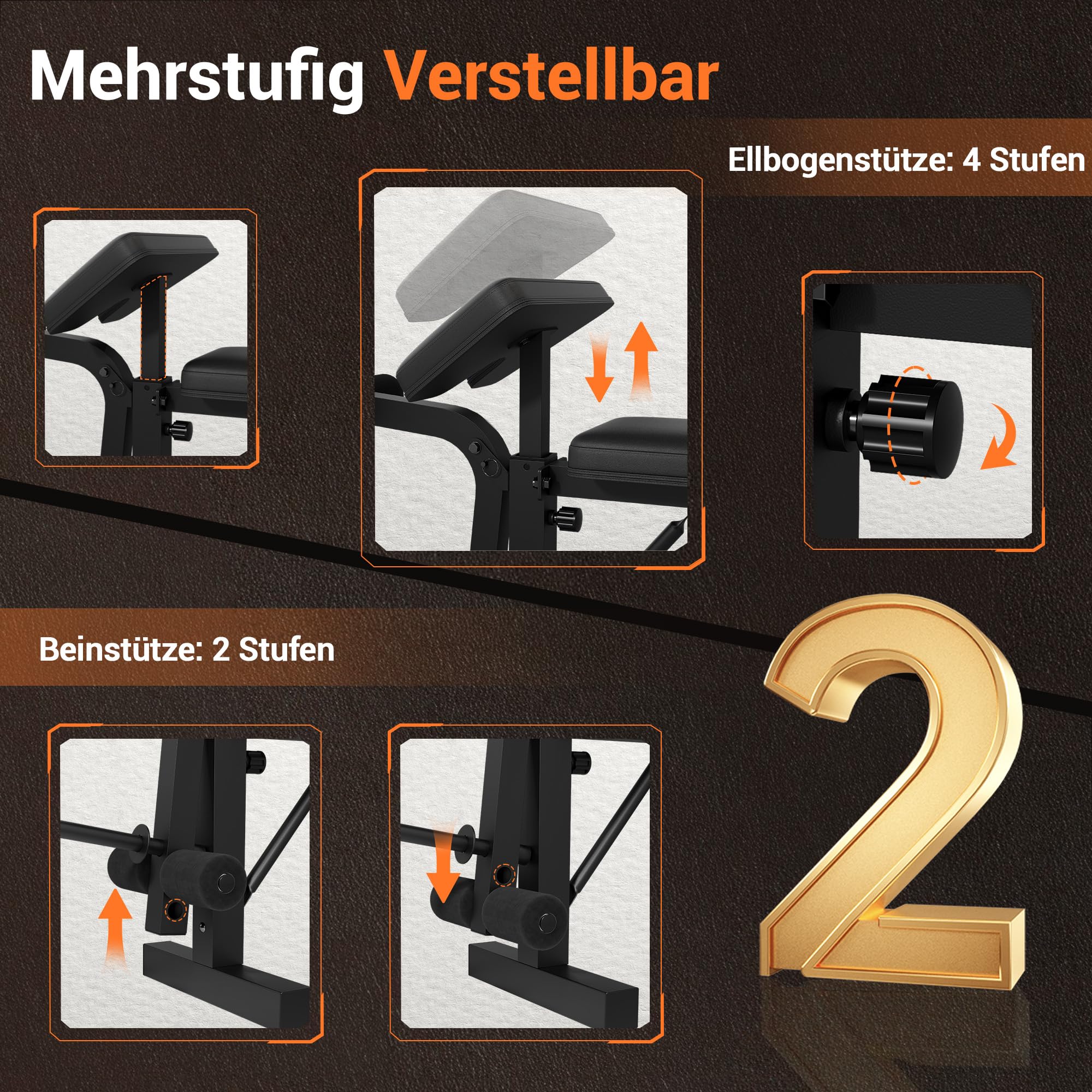 Multifunktional Hantelbank Set Klappbar, Verstellbar Hantelbank Fitnessgeräte kraftstation für zuhause mit Langhantelständer Latzugturm Seilzug Latzug Butterfly Training Bank, Beinbeuger Für Zuhause