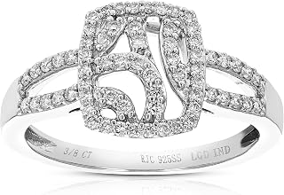 VIR JEWELS 1/3 cttw Lab Grown Diamond Ring in Sterling Silver