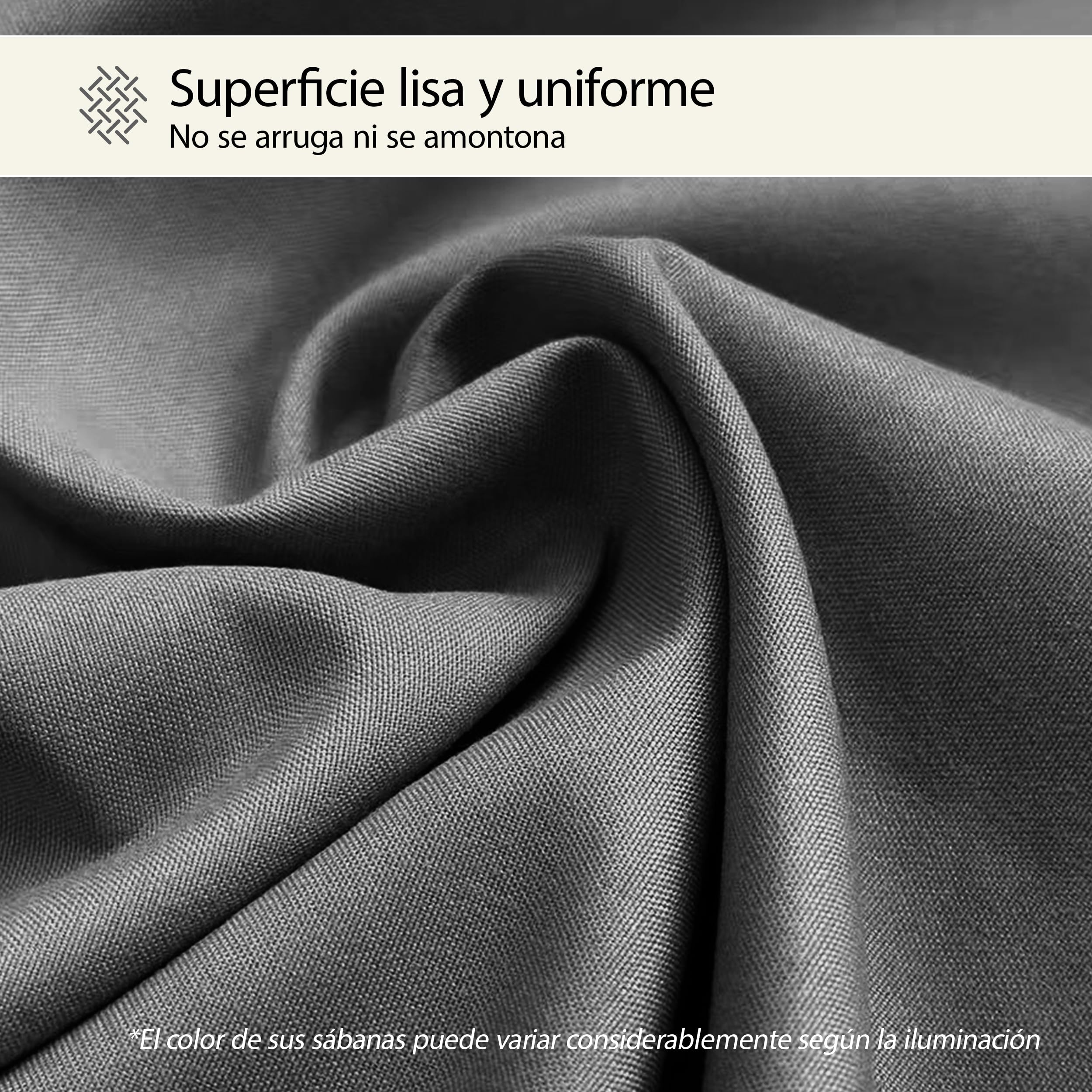 H HANSEL HOME Sábana Bajera Ajustable, Microfibra Transpirable y Suave, Altura 30 cm, Elástico 360° - Sábana Bajera 105x190/200cm – Gris Oscuro — view 5