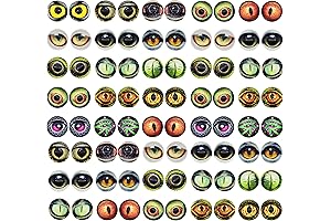 8MM (5/16 inches) 100PCS Green Frog Eyes Glass Cabochon Jewel DIY