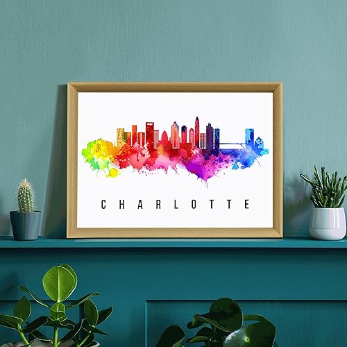 Vista 14 de Póster de Atlantic City Skyline New Jersey, pintura de paisaje urbano de Atlantic City, póster de Atlantic City New Jersey, impresión de paisaje