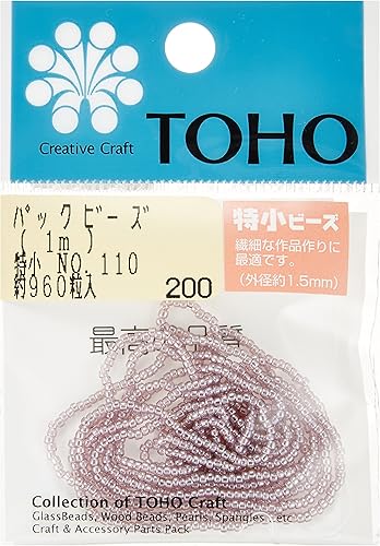 Miniatura 2 de TOHO No.110 Special Small Beads, Thread Threading Beads, Outer Diameter Approx. 0.06 inch (1.5 mm), 3.3 ft (1 m)