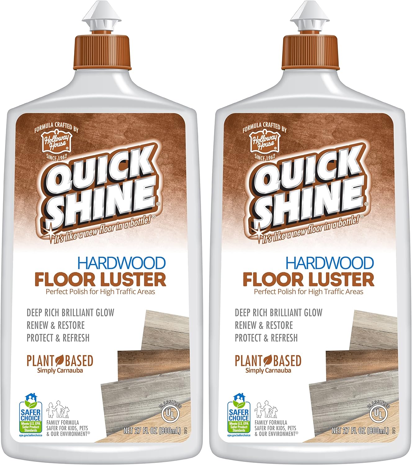 Amazon.com: Quick Shine Hardwood Floor Luster 27oz, 2Pk | Plant-Based ...