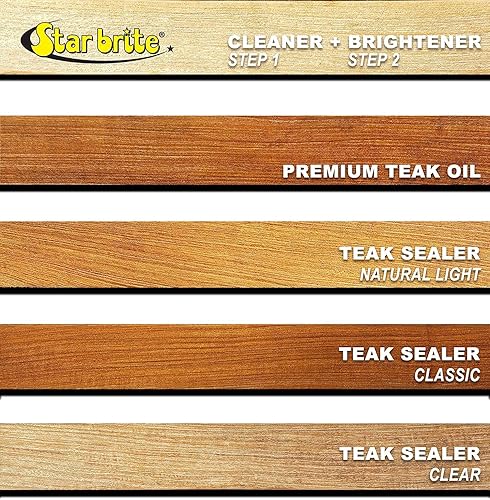 Miniatura 6 de STAR BRITE Limpiador de teca premium - Restaura, renueva y refresca muebles de teca gris envejecida y otras maderas finas - Paso 1 - 16 onzas