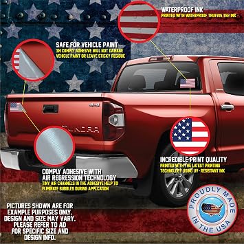 10 Pack of Thin Blue Line Police Officer BLM American Flag Vinyl Decal Sticker Car Truck 3 x 5.5