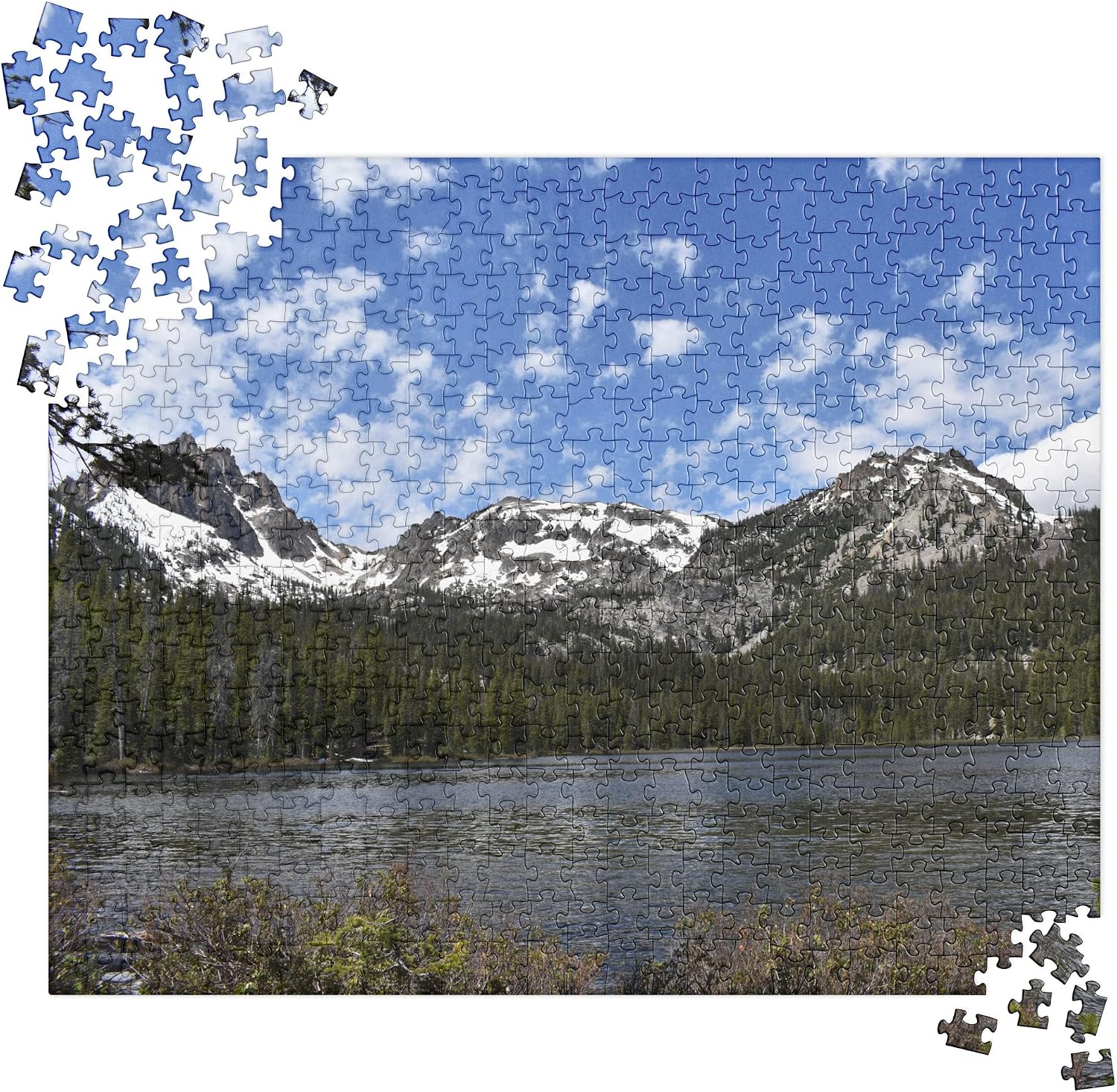 Telling Hobbies Sawtooth Mountains Lake Puzzle Beautiful Outdoor Picture Untouched Photo Taken While Hiking 520 Pieces