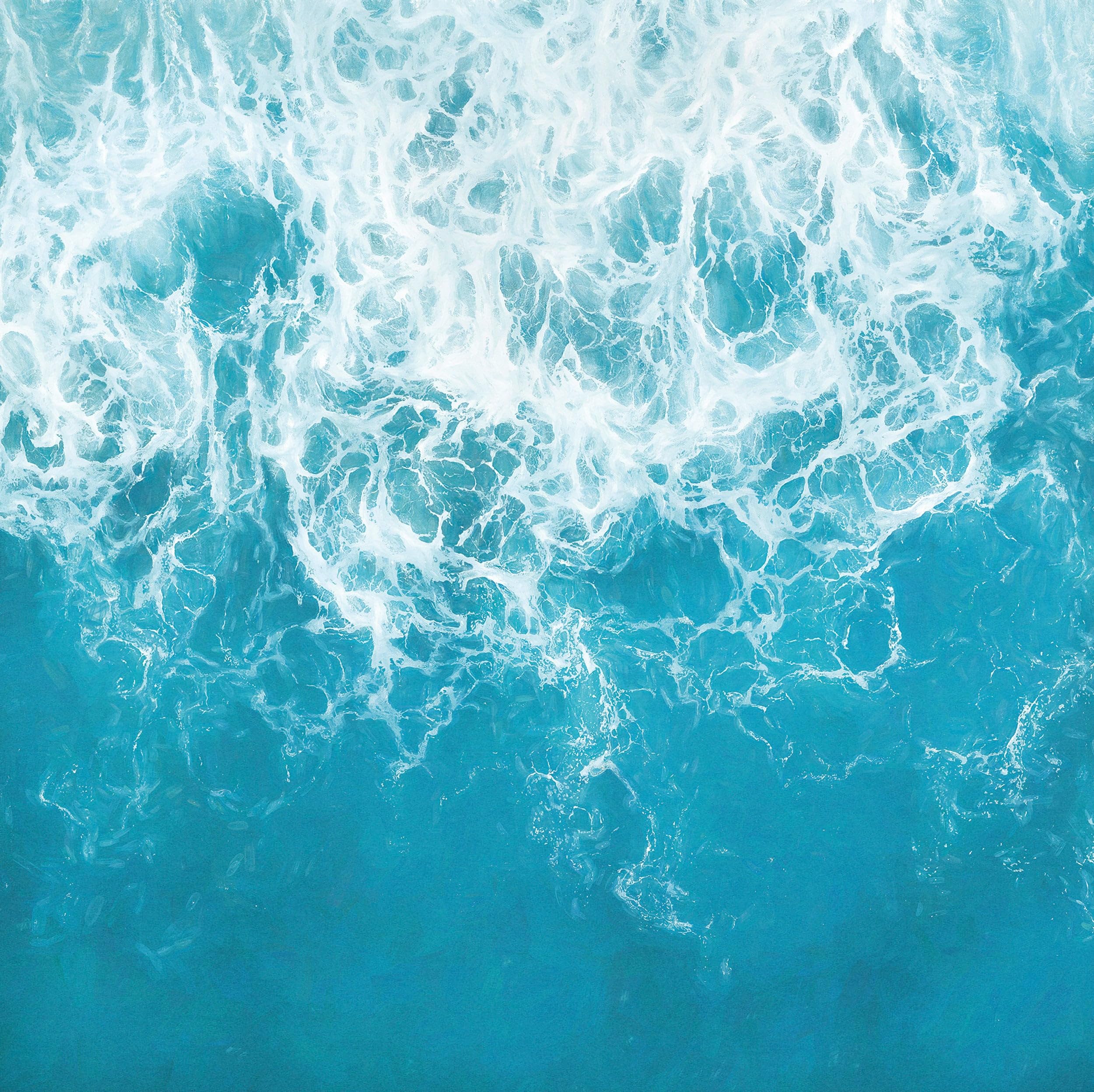 Komar Non-Woven Photo Wallpaper - The Shore - Size 250 x 250 cm, Wave Water, Living Room