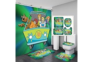 AOLDHYY Scooby Doo Sheets: Scooby Scoob Bathroom 4 Pieces Set