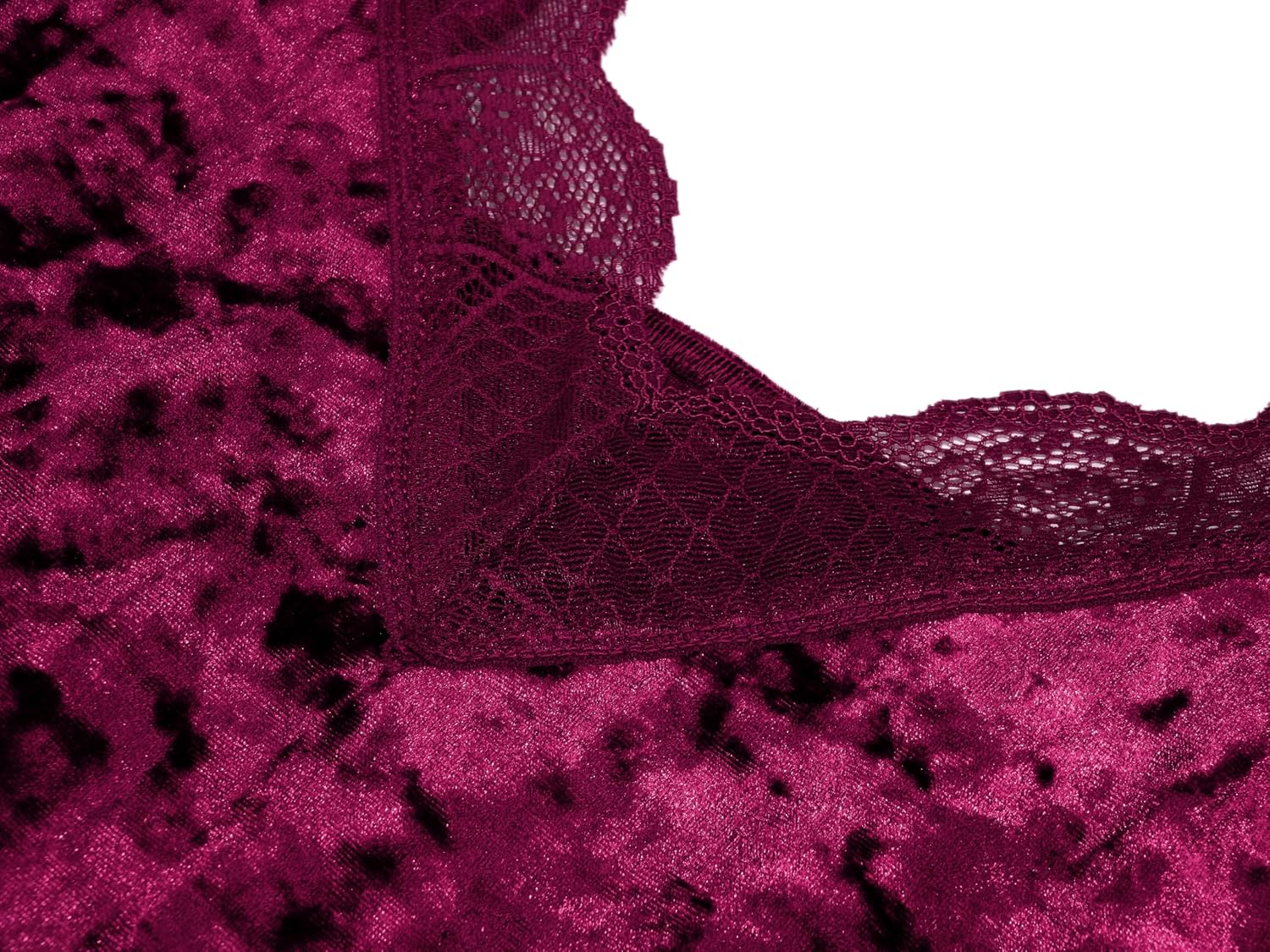 miduo Womens Strappy Adjustable Straps Velvet Lace Trim V Neck Tank Tops Cami Shirts Sleeveless Blouses Shirt Tank Top - Image 5